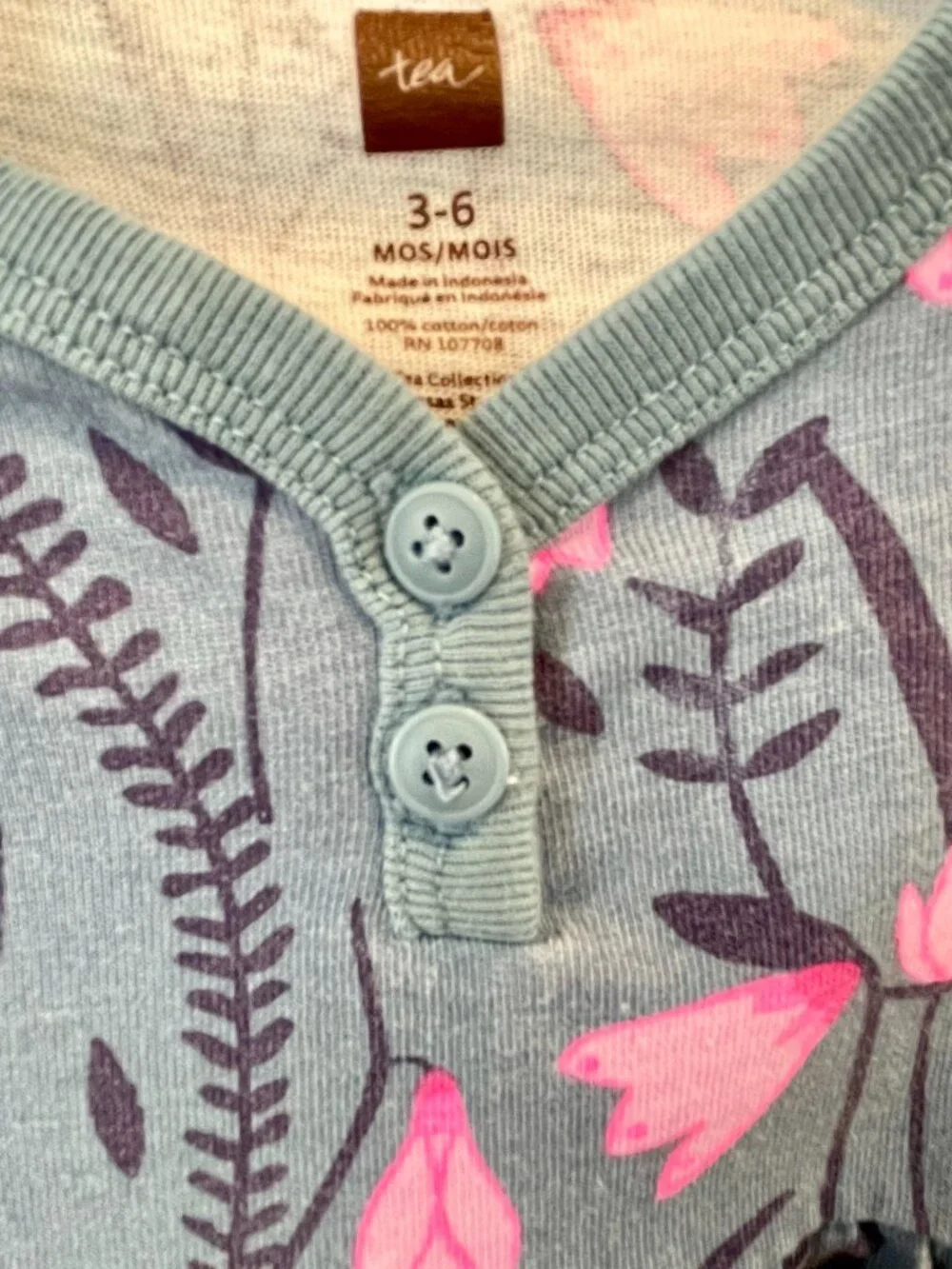 Tea Collection Blue Floral Dress - 3-6 mo.